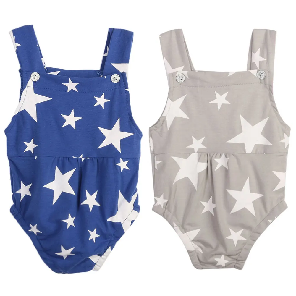 

New Baby Infant Toddler Sleeveless Rompers Star Print Infant Summer Romper for Newborn Toddler Bread Overalls Clothes