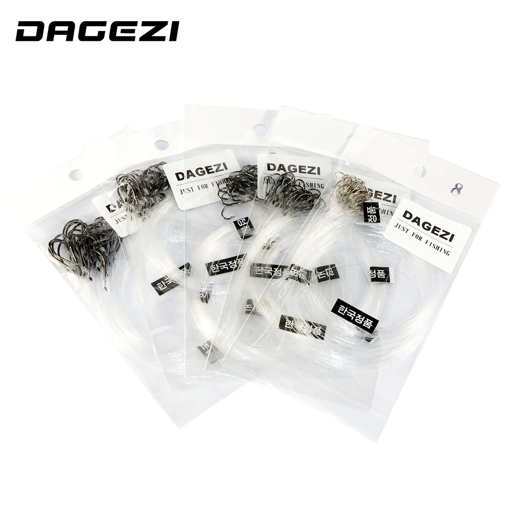 DAGEZI 25pcs Fishing Hook with fishing line High carbon steel 8-16# Barbed Hooks Pesca Tackle Accessories DAGEZI 25pcs Fishing Hook with fishing line High carbon steel 8-16# Barbed Hooks Pesca Tackle Accessories