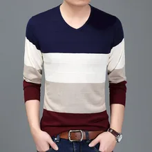 YXL6619 прямые продажи с фабрики Полосатый Цвет Соответствующие пуловер, свитер, осень и зима высокого качества мягкий удобный свитер для мужчин