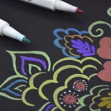 12 цветов, блестящая ручка, маркер для книг, металлическая белая ручка, набор для рисования, подарочная карта, сделай сам, фотоальбом, художественный блестящий маркер