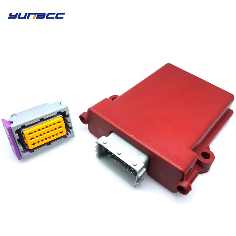 

1 set 24pin auto plastic ecu enclosure box shell with male and female fci connectors
