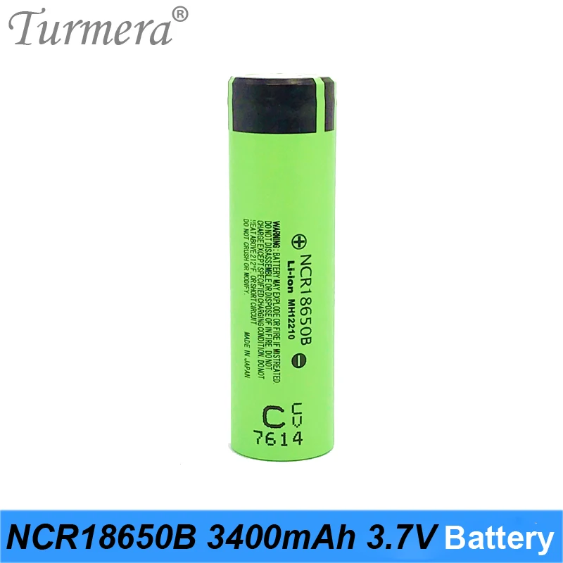 

Original Battery 18650 3400mah ncr18650b 3.7v Battery for Screwdriver and Power Bank Flashlight use Turmera 3400mah 18650Battery