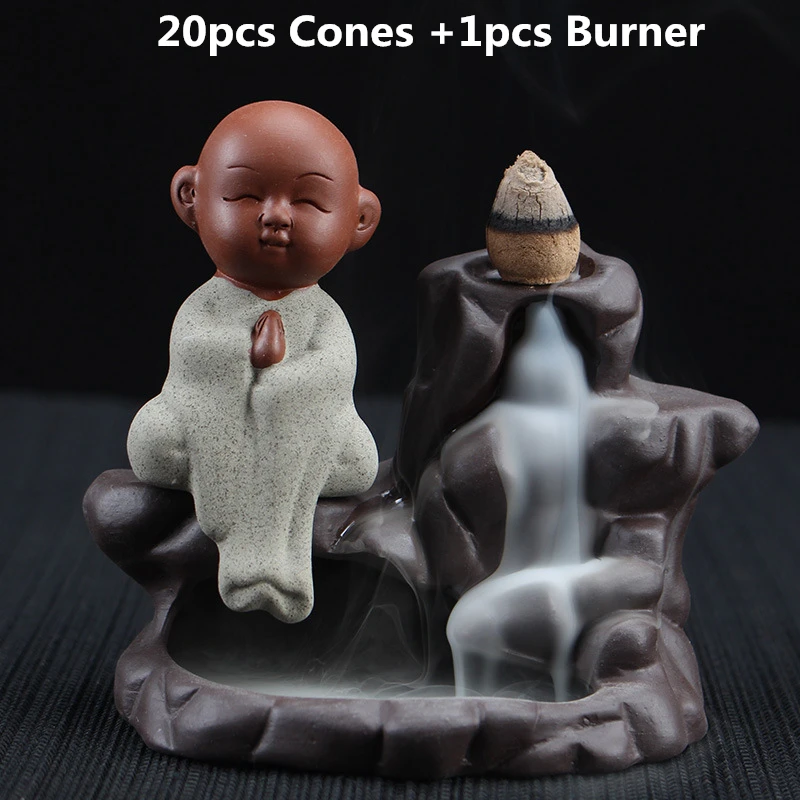Little Monk Incense Burner India Buddha Backflow Incense Holders