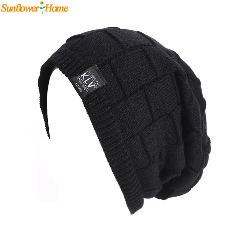 

Newly Design Man Winter Warm Braided Crochet Wool Knit Skullies Beanies Head Ear Wrap Hat 160816 Drop Shipping