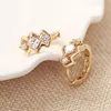 ZOSHI Brand Vintage Gold Hoop Earrings Wedding ear Jewelry Earrings for Women Wholesale Clear CZ Crystal Earring brincos ► Photo 2/6