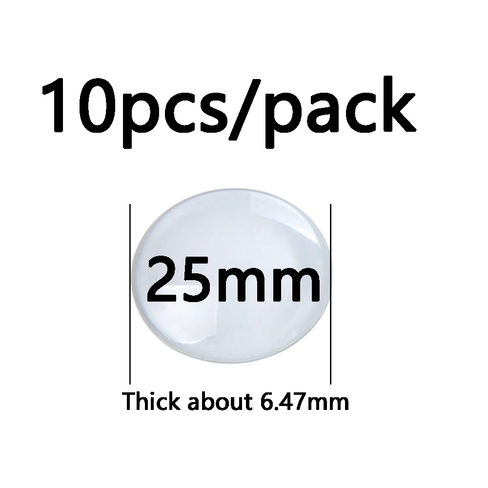 12 мм 16 мм 20 мм 25 мм-30 мм прозрачный Стекло кабошон куполообразный, Овальный квадратный полушарии увеличительное с плоской задней частью круглые кабошоны для самостоятельного изготовления ювелирных украшений - Цвет: Round 25mm
