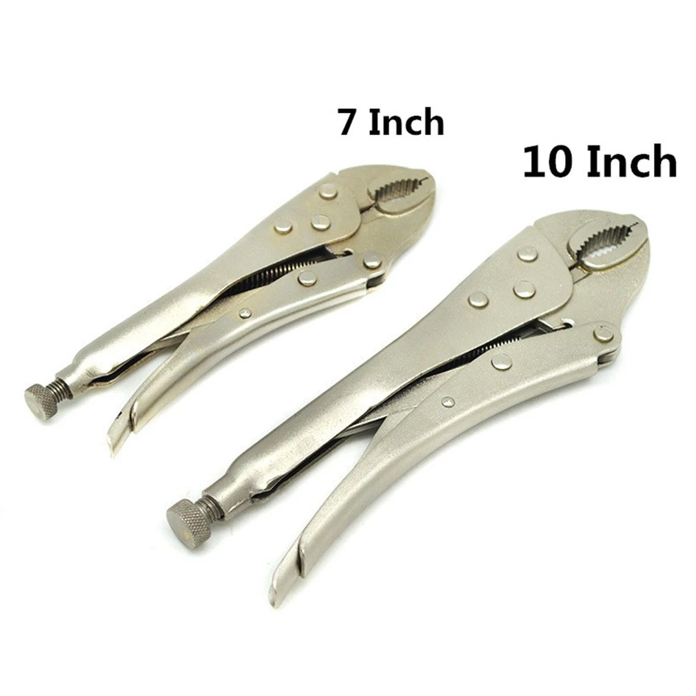 

New 7 Inch 10 Inch Round Mouth Vise Grip Locking Welding Quick Pliers Durable Fixed Grip Forceps Professional Crimping Tools