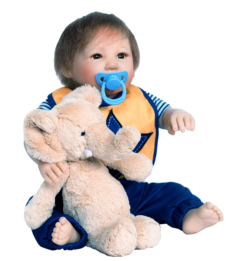 

52cm Baby Doll Reborn Boy Boneca Baby Born Doll Realistic Silicone Vinyl Boy Dolls Baby Reborn Doll Kids Birthday Gifts