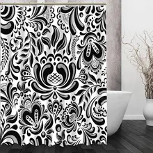 Custom Black white pattern font b Shower b font font b Curtain b font New unique