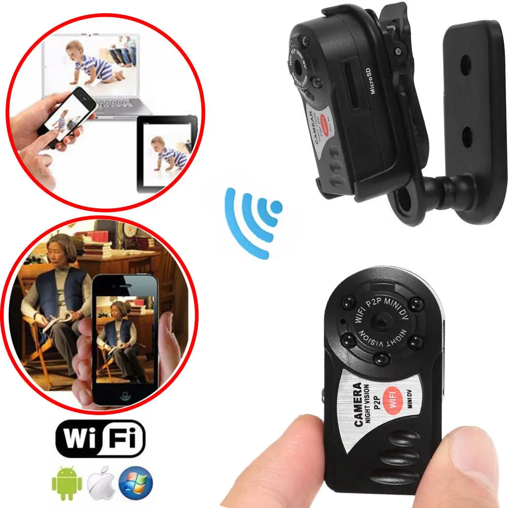 Cheap Chance for  16GB Card+Mini Q7 Camera 720P Wifi DV Wireless Camcorder Recorder Infrared Night Vision