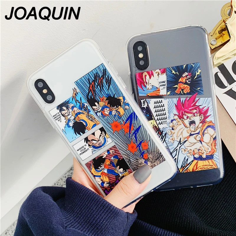 

For iPhone 7 X 6 XR XS MAX Case Dragon Ball goku DragonBall Coque Phone Case for Soft transparent iPhone 8 7 6s Plus XS XR XSMAX