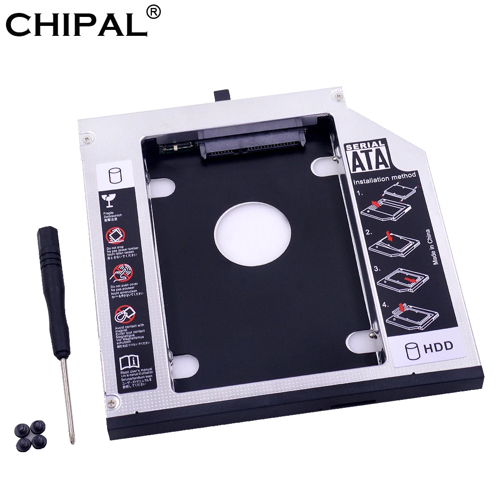 CHIPAL алюминия 2nd HDD Caddy 12 7 мм SATA 3 0 для 2 5 ''ssd чехол Корпус жесткого диска Lenovo ThinkPad