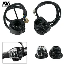 1 пара руля мотоцикла рог указатель поворота светильник переключатель управления с жгутом проводки для Harley Softail Sportster Dyna