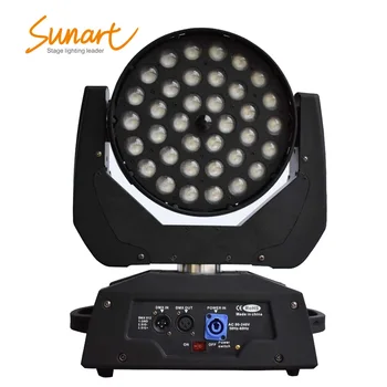 

Free shipping 36*10W LED zoom wash beam spot stage equipment effect light for DJ disco DMX RGBW moving head llighting
