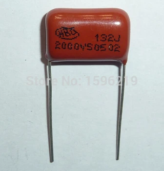 

20pcs CBB capacitor 132 2000V 132J 2KV 1300pF 1.3nF P15 CBB81 Metallized Polypropylene Film Capacitor