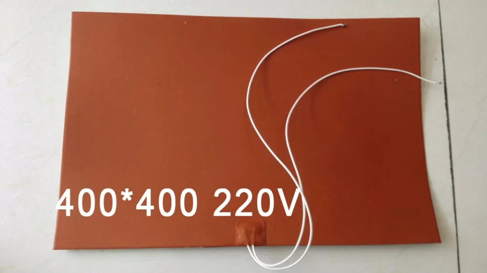 400mm Silicon rubber heating plate heater band Silica gel pad sheet 3D Printing printer silicone warming bed electric hot | Обустройство