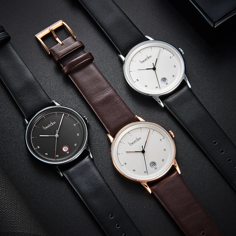 Bestdon 8 мм ультра-тонкий для мужчин часы Новая мода часы Простой бизнес для мужчин мужские кварцевые часы relogio masculino