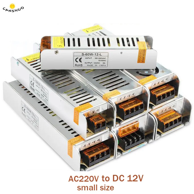 

12 v LED Power Supply 5 10 12.5 15 20 30A DC 12V LED Driver Adapter Lighting Transformers 60/120/150/180/250/360W for led strip