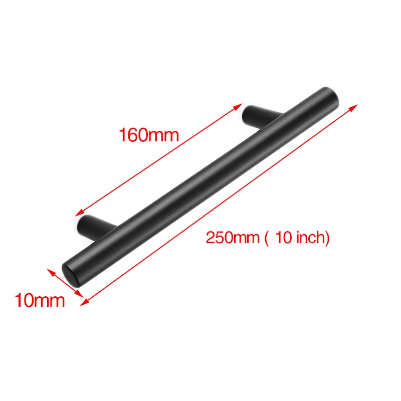 Black 160mm NAIERDI матовые черные золотые кухонные дверные ручки из нержавеющей стали, прямые ручки для шкафа, ручки для шкафа, ручки для мебели - Цвет: Black 160mm