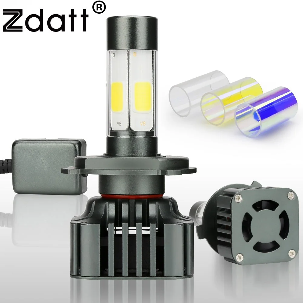 Zdatt Super Bright H4 Led Bulb 100W 12000LM H7 H8 H9 H11 9005 HB3 HB4 Auto