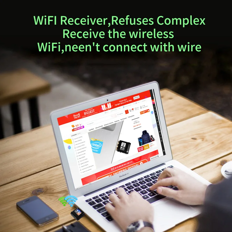 Cioswi WD-4507AC двухдиапазонный Wifi адаптер 600 Мбит/с сетевая карта мини Wi-Fi USB Интернет Lan Wi-Fi сеть усиление Wifi сигнала