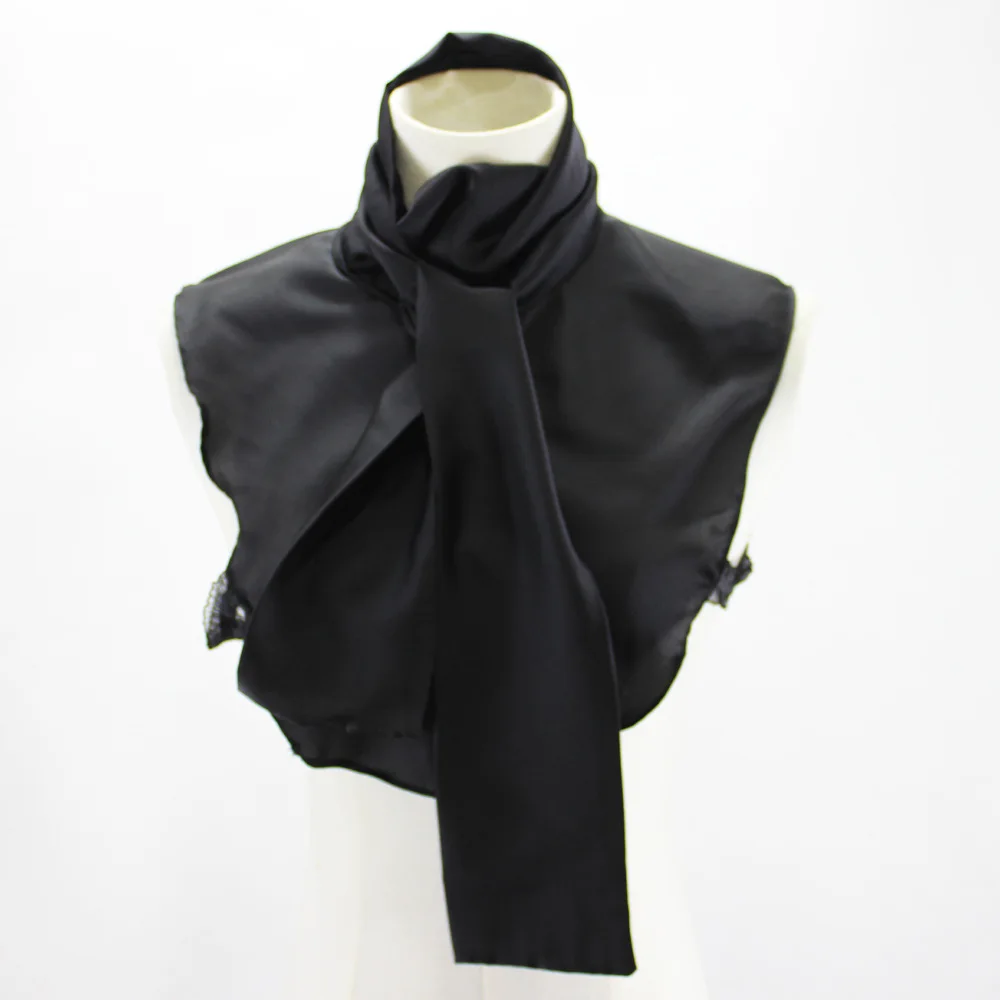 Palace wind bow tie Turquoise mesh collar fake collar silk silky satin bow fake collar blazer decorative collar changeable shape