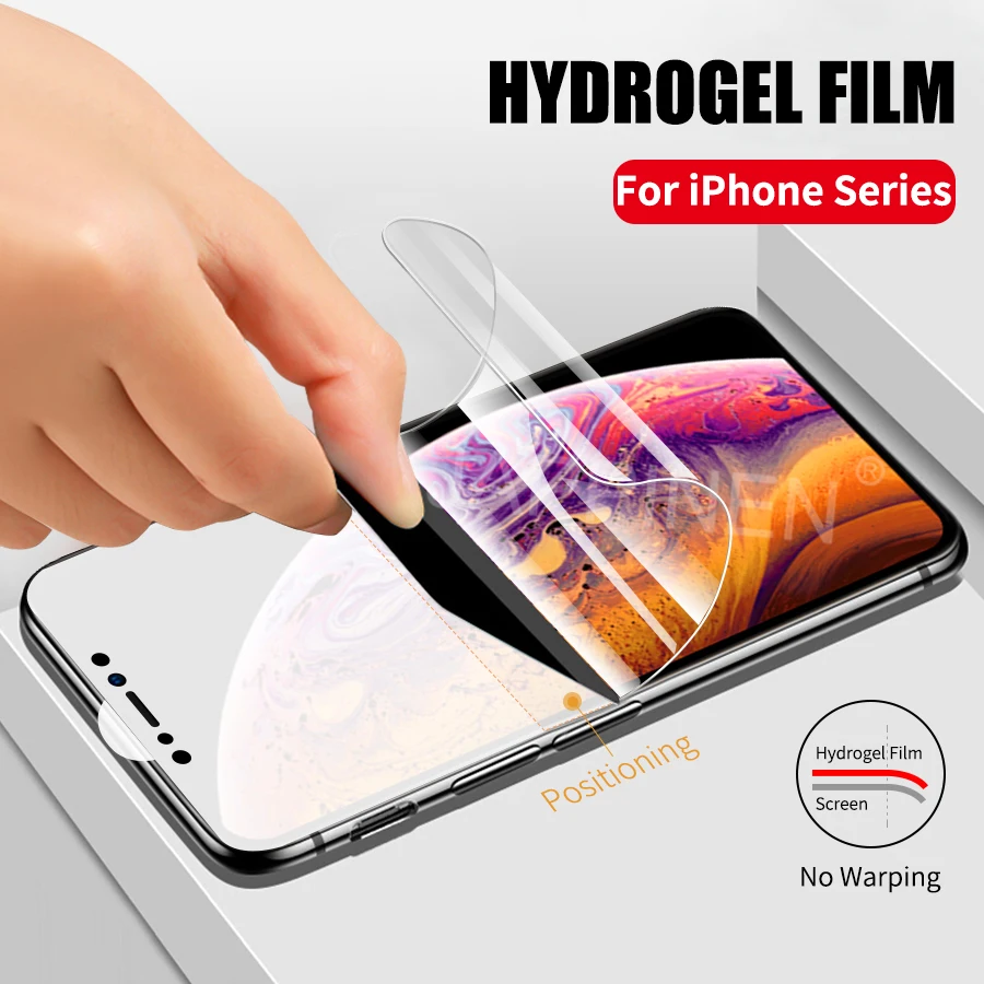 

2pcs/lot 3D Full Cover Screen Protector TPU Film For iPhone XR XS Max X Soft Clear Hydrogel Film For iPhone 8 7 6 6s Plus