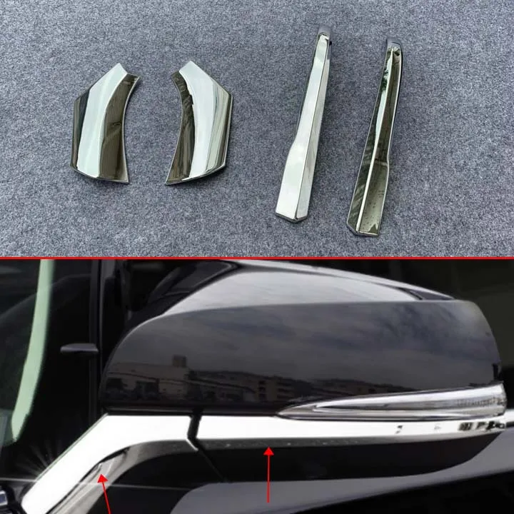 

For TOYOTA Rav4 (XA50) 2019 2020 ABS Chrome Side Mirror Rear View Wing Chrome Cover Trim Molding Bezel Car Styling