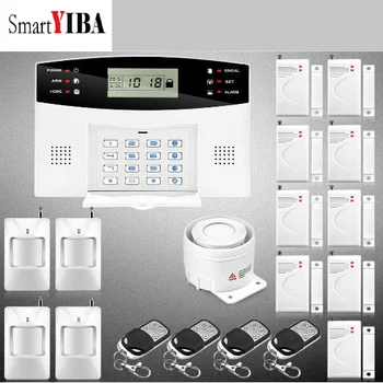 

SmartYIBA Wireless GSM Alarm System LCD Keyboard Door Winodw PIR Motion Detector Intercom home security alarm