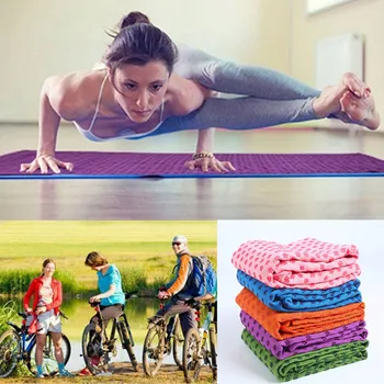 

Yoga Mat Sport Fitness Travel Exercise Cover Towel Blanket Non-Slip Pilates Yoga Blanket Towel PVC Yoga Blanket Anti-skid p3