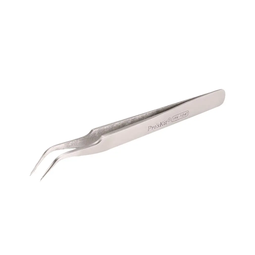 

120mm Insulated Tweezer Non-magnetic Anti-static Curved Cuspid Straight Tweezer For Electronics Pilers Home Industrial Use