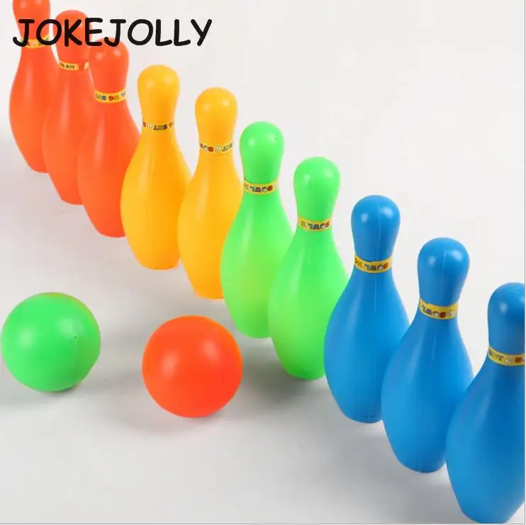 11CM height Bowling bottle set 5.5cm diameter Bowling ball Bowling set Children colorful sports toy GYH