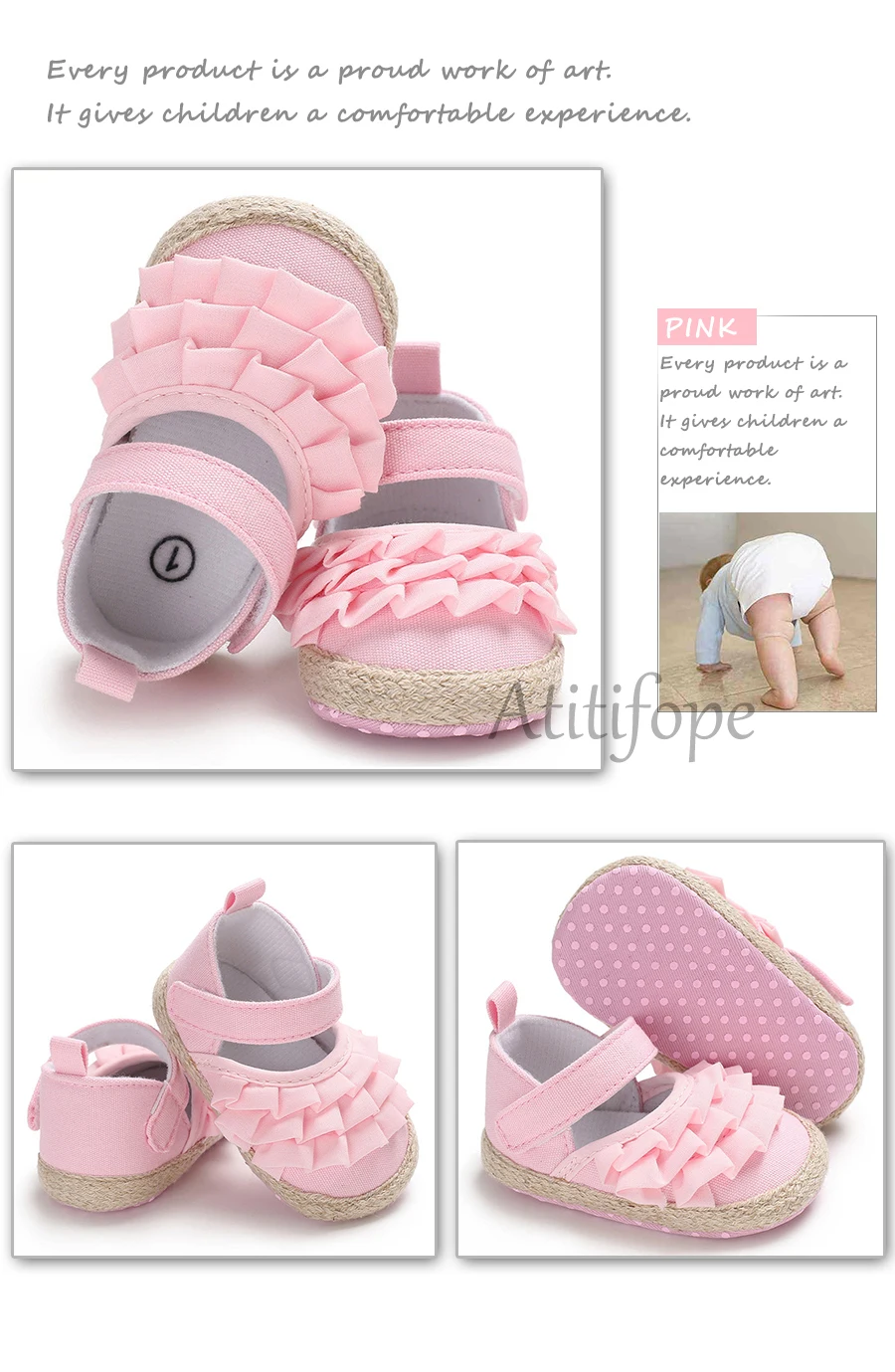 Обувь для новорожденных малышей 0-18 месяцев; детская обувь с мягкой подошвой; женская хлопковая обувь принцессы; обувь для маленьких девочек