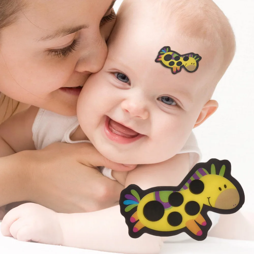 

15pcs Baby Cartoon animal Forehead Thermometers Sticker LCD Digital Strip Body Fever Kids Care Thermometer No Mercury