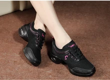 Lady Fitness Slimming heighten Dancing shoes Women Modern Jazz dancing shoes girls Breathable mesh air cushion bottom SneakerS