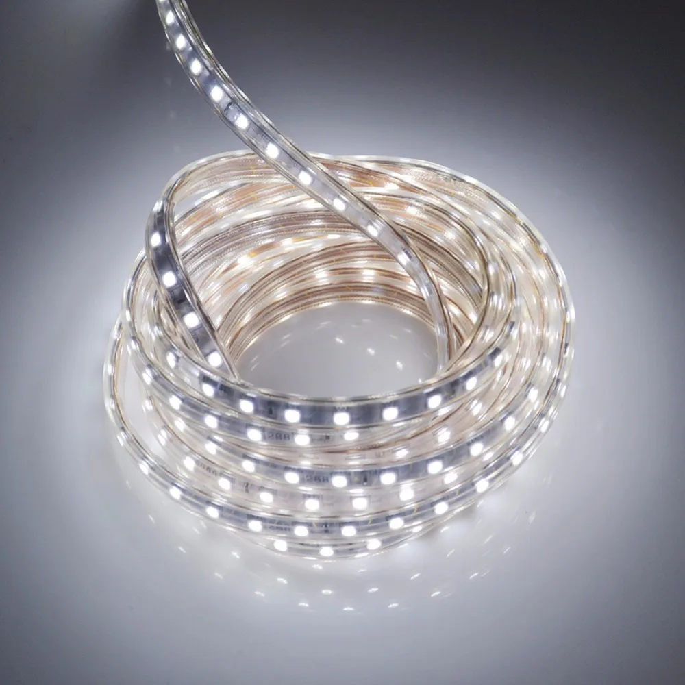 LED Light Strips Warterproof 60ledsm 220V Flexible Light Tape with EU plug Warm White for Outdoor Garden Car Kitchen (11)