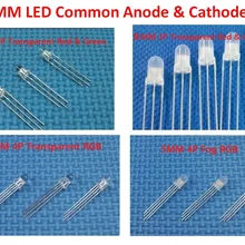 20 шт. F5 5 мм светодиодный красный+ зеленый светодиод общий анод/катод 3pin 3P положительный отрицательный прозрачный/туман тип RGB синий