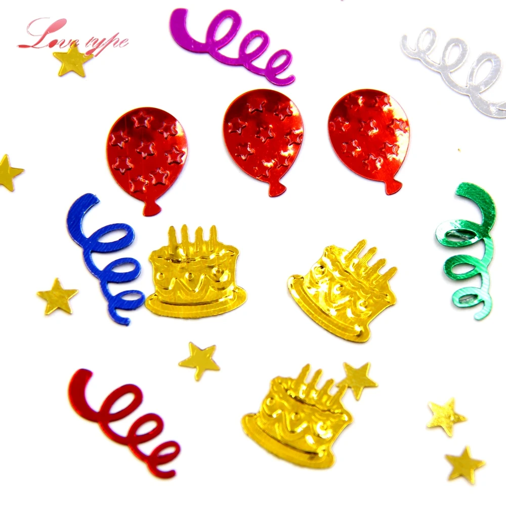 30g/Lot Birthday Party Confetti Glitter Plastic Cake&Balloons Confetti