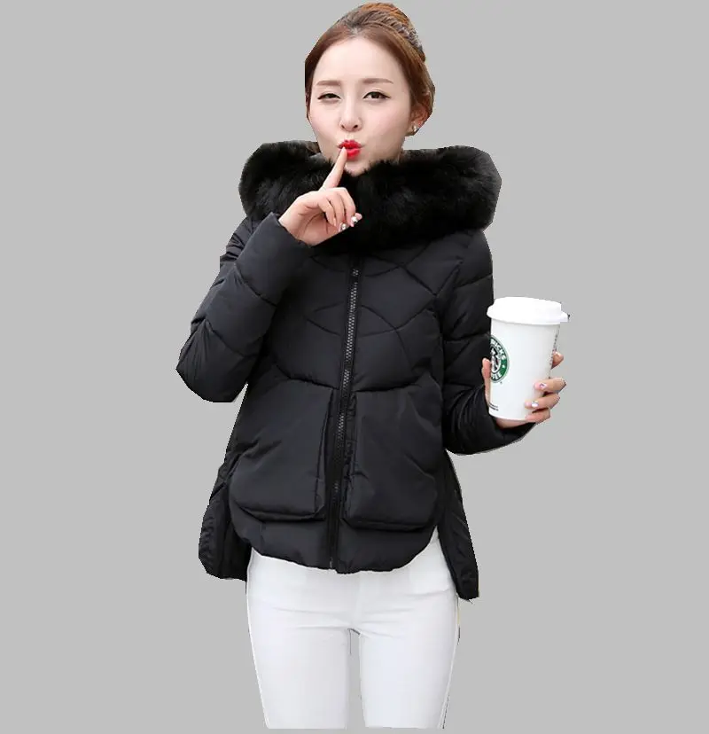 Latest Winter Fashion Women Down jacket Hooded Thickening Super warm Short Coat Pure color Loose Big