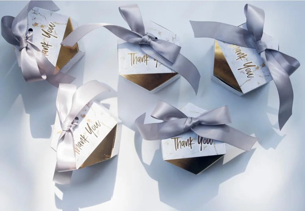 New Creative Marbling style Candy Boxes Wedding Favors and Gifts Box Party Supplies Baby Shower Paper Chocolate Boxes Package (4)