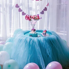 Горячая разноцветная настольная юбка пачка Тюль скатерть для свадебной вечеринки украшения стола скатерти аксессуары