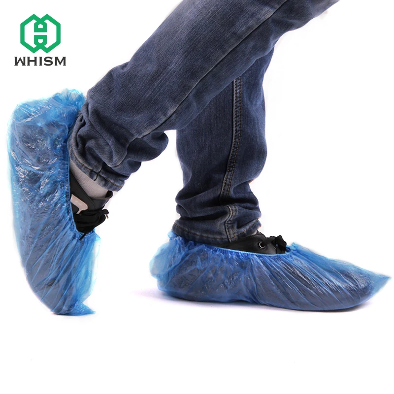100PCS Waterproof Boot Cover Plastic Disposable Hospitality Medical Shoe Covers