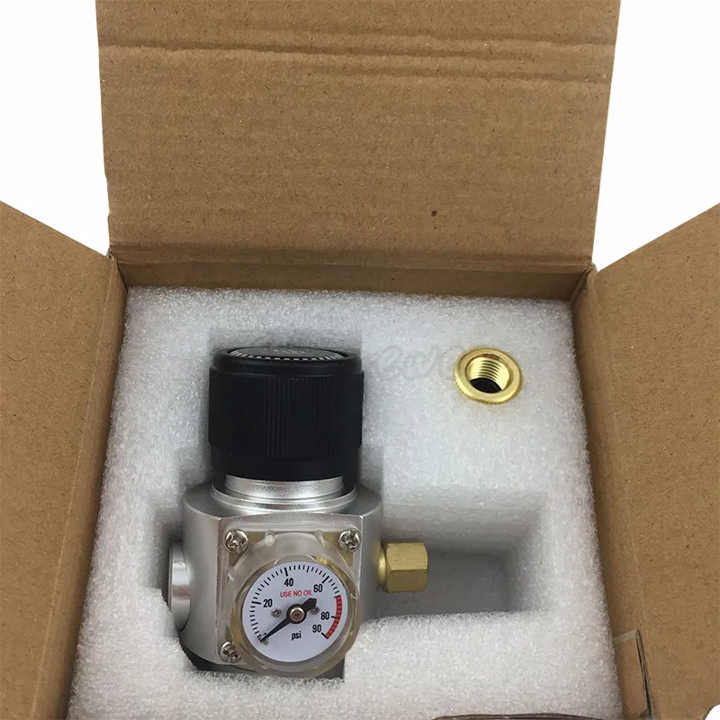 0~90PSI Mini CO2 Gas Regulator 38 Thread With Corny keg ball lock disconnect for beer tap,homebrew GAS regulator (7)