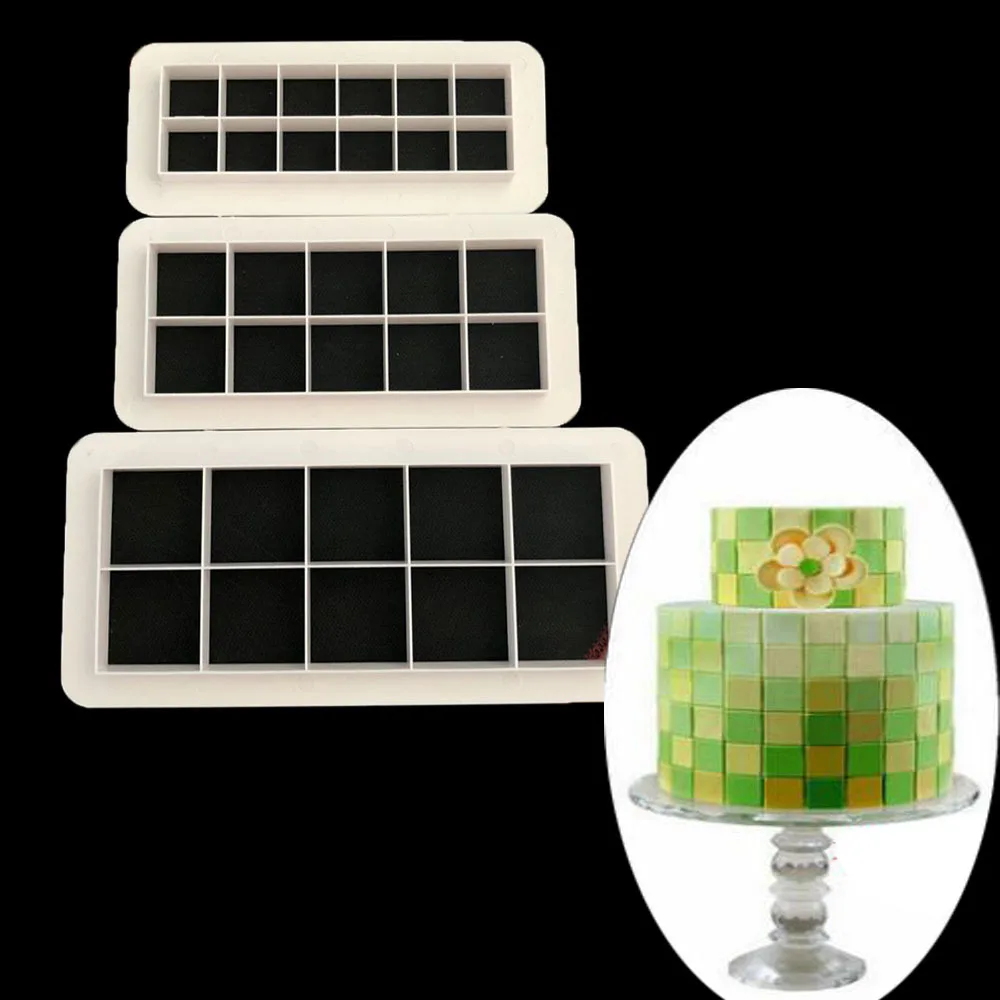 

Geometric Squares Fondant Cookies Mould Chocolate Fudge Tools 020029