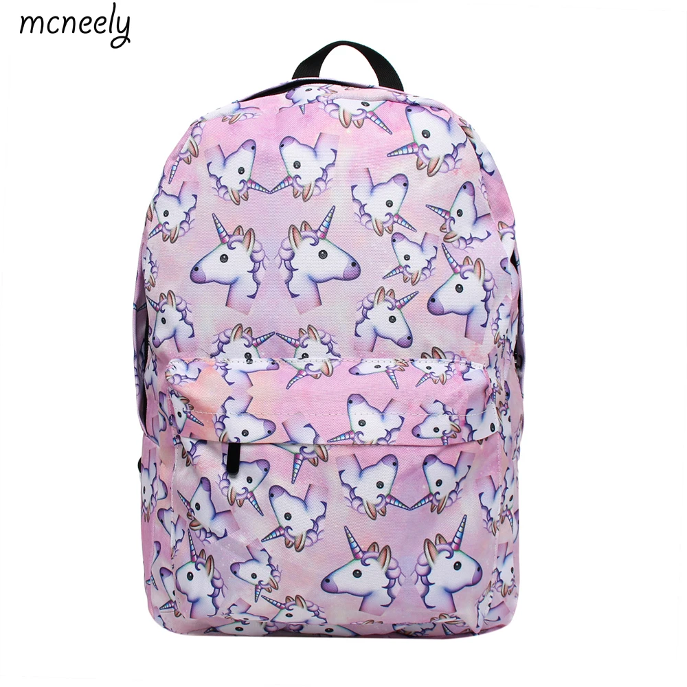 

Fashion Unicorn Worldwide Backpack School Bag For Boys Girls Rucksack Fully Printed Luggage Travel Bag Students School Bag