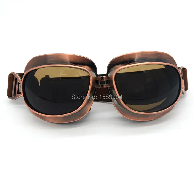 Goggles Cosplay Vintage Motorcycle Goggles | Aviator Pilot Style | Anti-Fog, UV Protection Retro Motorcycle Goggles - Foto 5
