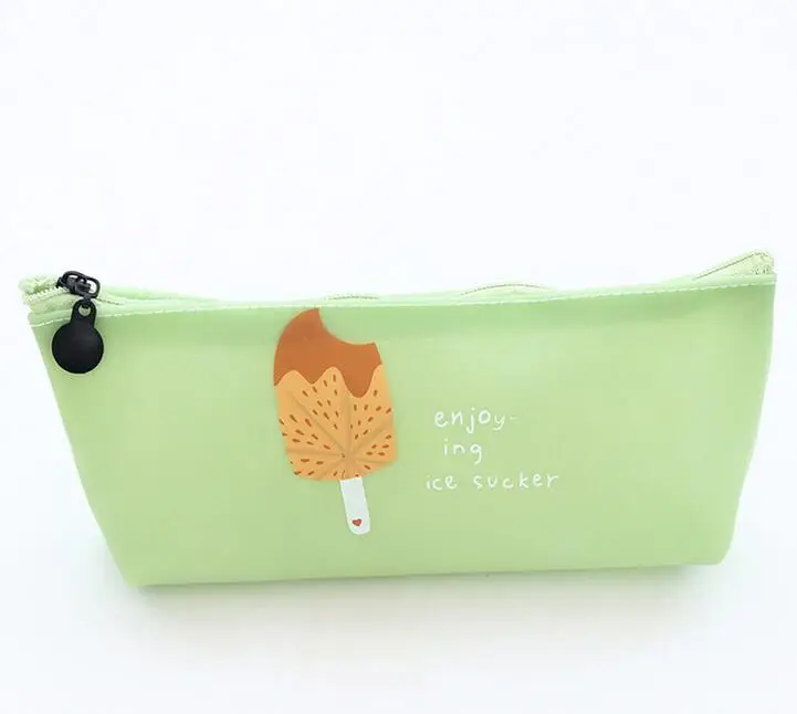 Милый свежий летний Стиль мороженое ручка карандаш сумка школьный офис питания студент канцелярские подарок для детей - Цвет: green