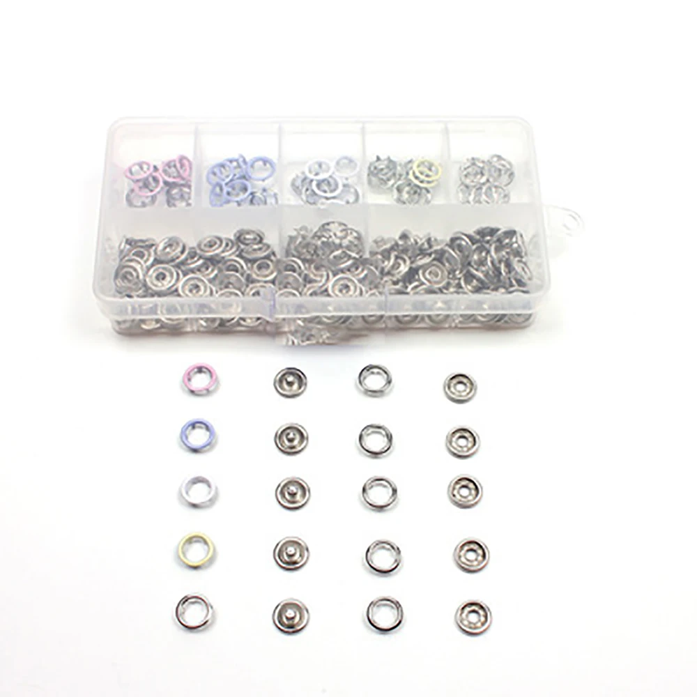 50 комплектов 9,5 мм цветная пустотелая металлическая кнопка с застежкой плоскогубцы установочный инструмент для швейной машины