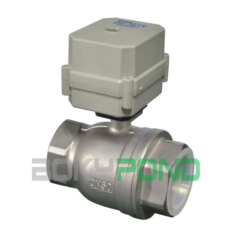 

NPT 2'' Stainless Motorized Ball Valve DC 24V, CR2-01 Electric Ball Valve SS304