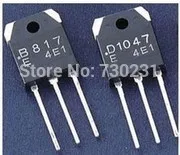 

Free Shipping One Lot 4PCS,(2) 2SD1047 + (2) 2SB817 PNP Transistor TO-3P NEW